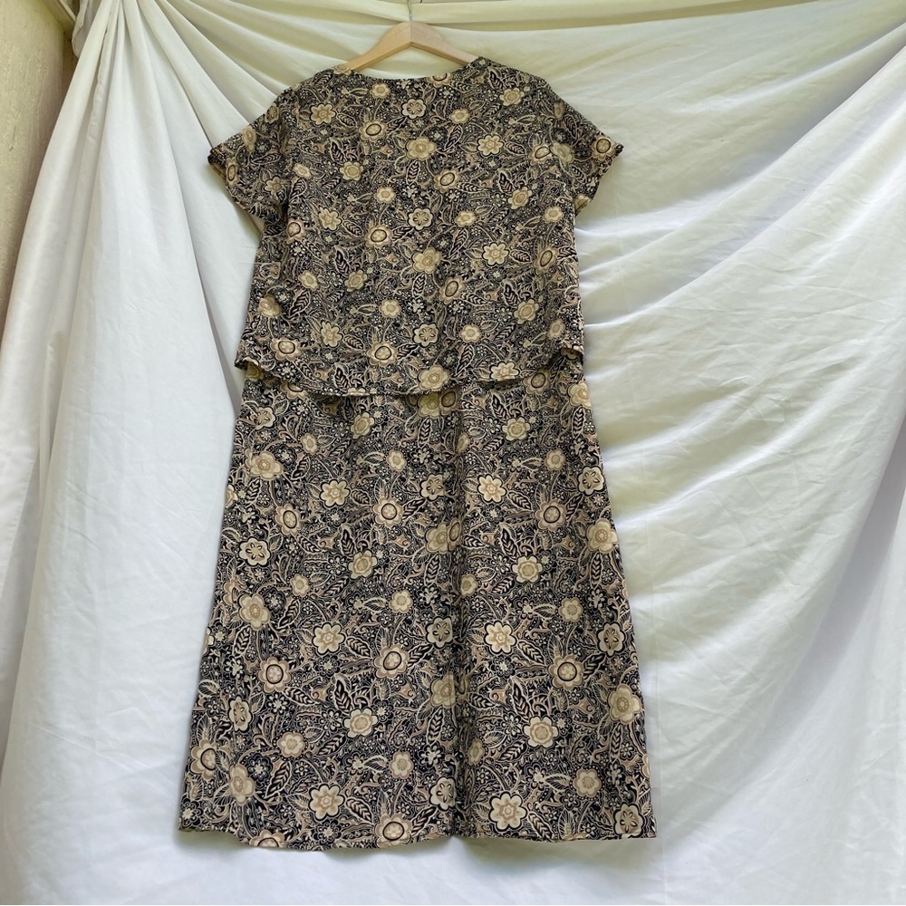 Blair brown and black floral dress, size 12P - Picture 6 of 8